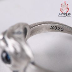 画像9: Antique Jewelry ネコの指輪、S925シルバー製リング、ビンテージデザイン、可愛い動物モチーフ、開口式、カップルアクセサリー (9)