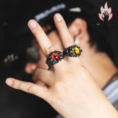 画像12: Antique Jewelry 悪魔の目 ドクロ 指輪 メンズ チタン鋼 レトロ 学生 ファッション ヒップホップ 人差し指 指輪 刻字可 アクセサリー (12)