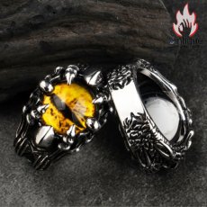 画像7: Antique Jewelry 悪魔の目 ドクロ 指輪 メンズ チタン鋼 レトロ 学生 ファッション ヒップホップ 人差し指 指輪 刻字可 アクセサリー (7)