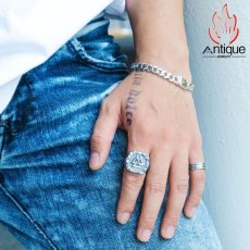 画像11: Antique Jewelry S925シルバー バイキング グシルバーリング レトロ シルバーアクセサリー サイズ調整可 ピンキーリング 個性 アクセサリー 刻字可 アクセサリー (11)