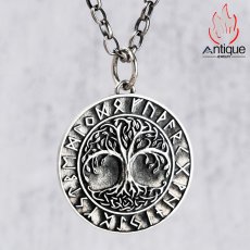 画像4: Antique Jewelry バイキング 生命の木 ネックレス メンズ S925シルバー ペンダント ヒップホップ  レトロ アクセサリー (4)