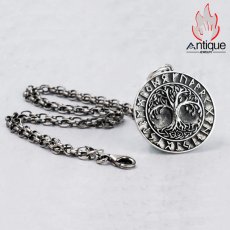 画像6: Antique Jewelry バイキング 生命の木 ネックレス メンズ S925シルバー ペンダント ヒップホップ  レトロ アクセサリー (6)