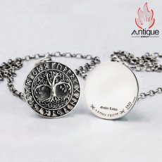 画像7: Antique Jewelry バイキング 生命の木 ネックレス メンズ S925シルバー ペンダント ヒップホップ  レトロ アクセサリー (7)