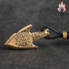 画像8: Antique Jewelry 石槍 矢印 ペンダント 男性 ネックレス チタン鋼 ヒップホップ レトロ カップルアクセサリー (8)