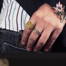 画像8: Antique Jewelry 欧米風 バイキング コンパス シルバー リング インサート銅 S925シルバー アクセサリー (8)