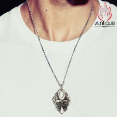 画像9: Antique Jewelry ホルスの目 アンクの生命の扉 シルバーコッパーネックレス シルバーペンダント ヴィンテージ パーソナル 男性シルバーアクセサリー (9)