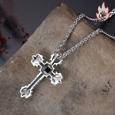 画像5: Antique Jewelry S925銀十字架ネックレス　クロウハートペンダント　レトロなペンダント　ロング丈セーターチェーン　男性用アクセサリー (5)