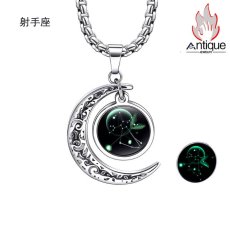 画像11: Antique Jewelry 星座ペンダントネックレス - 男女兼用、夜光機能付きの個性的な装飾品、ギフトアイテム (11)