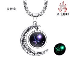 画像12: Antique Jewelry 星座ペンダントネックレス - 男女兼用、夜光機能付きの個性的な装飾品、ギフトアイテム (12)