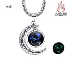 画像2: Antique Jewelry 星座ペンダントネックレス - 男女兼用、夜光機能付きの個性的な装飾品、ギフトアイテム (2)