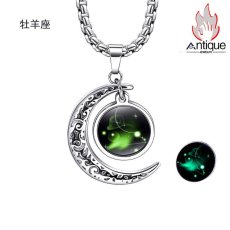 画像3: Antique Jewelry 星座ペンダントネックレス - 男女兼用、夜光機能付きの個性的な装飾品、ギフトアイテム (3)