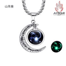 画像8: Antique Jewelry 星座ペンダントネックレス - 男女兼用、夜光機能付きの個性的な装飾品、ギフトアイテム (8)