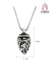 画像6: Antique Jewelry ヴィンテージ 石槍ヘッドネックレス パンク チタンスチール パーソナル 石器ツール オリジナル ペンダントセーターチェーン (6)