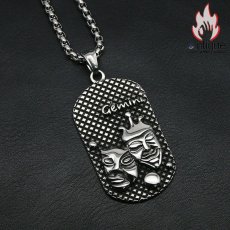 画像4: Antique Jewelry 個性なペンダント　ファッションネックレスレ　レトロ　男女兼用　十二星座ペンダントヒップホップ　チタン鋼アクセサリー (4)