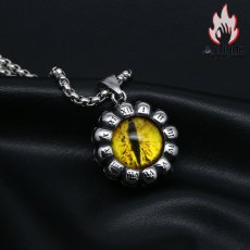 画像4: Antique Jewelry 地獄の目 ドクロ タイムスケール レトロペンダント 個性なネックレス パンク ヒップホップネックレス メンズアクセサリー (4)