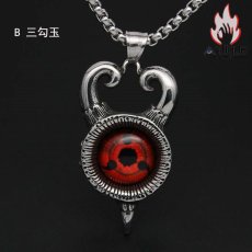 画像3: Antique Jewelry ナルト しゃりんがん ペンダント チタン鋼 個性 イタチ 三勾玉 カカシ 輪廻眼 ネックレス アクセサリー (3)