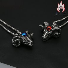 画像5: Antique Jewelry 地獄の目 サタン 羊頭ペンダント 個性的なペンダント 男性 ヒップホップ ネックレス ロングペンダント レトロなアクセサリー (5)