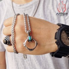 画像6: Antique Jewelry 欧米風 レトロ 指輪ネックレス ファッション 個性 パンク ブルー松 ドクロ チタン鋼 オリジナル 指輪ペンダント アクセサリー (6)