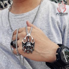 画像9: Antique Jewelry ネックレス レトロ 欧米 パンク 炎の魔 ドクロ ヒップホップ ペンダント メンズ アクセサリー (9)