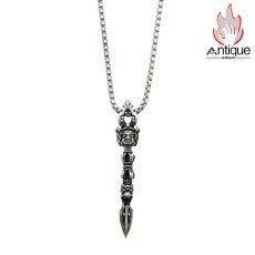 画像1: Antique Jewelry 三面羅漢 魔除け 金剛杵 ネックレス 男性ペンダント レトロ ペンダント アクセサリー (1)