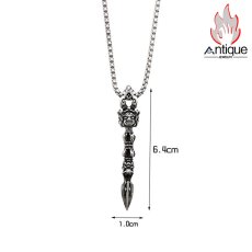 画像7: Antique Jewelry 三面羅漢 魔除け 金剛杵 ネックレス 男性ペンダント レトロ ペンダント アクセサリー (7)