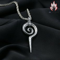 画像4: Antique Jewelry オリジナルレ レトロ ネックレス マヤトーテム 蛇の杖 チタン鋼 パンク ヒップホップ ペンダント アクセサリー (4)