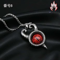 画像10: Antique Jewelry 悪魔の目 ネックレス 男性 ファッション チタン鋼 レトロ ヒップホップ ペンダント オリジナル アクセサリー (10)