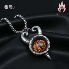 画像12: Antique Jewelry 悪魔の目 ネックレス 男性 ファッション チタン鋼 レトロ ヒップホップ ペンダント オリジナル アクセサリー (12)