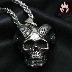 画像5: Antique Jewelry 欧米風 パンク サタン ドクロネックレスレ レトロ チタン鋼 悪魔の子 ヘルボーイ ペンダント アクセサリー (5)