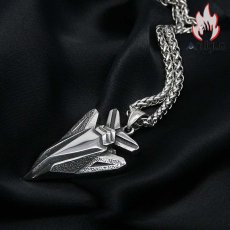 画像3: Antique Jewelry オリジナル ステルス戦闘機 個性ネックレス チタン鋼 キールチェーン レトロ 学生 メンズペンダント アクセサリー (3)