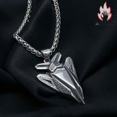 画像4: Antique Jewelry オリジナル ステルス戦闘機 個性ネックレス チタン鋼 キールチェーン レトロ 学生 メンズペンダント アクセサリー (4)