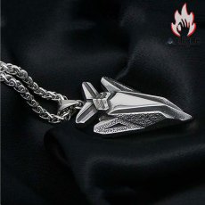 画像5: Antique Jewelry オリジナル ステルス戦闘機 個性ネックレス チタン鋼 キールチェーン レトロ 学生 メンズペンダント アクセサリー (5)