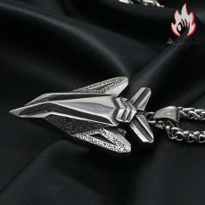 画像8: Antique Jewelry オリジナル ステルス戦闘機 個性ネックレス チタン鋼 キールチェーン レトロ 学生 メンズペンダント アクセサリー (8)