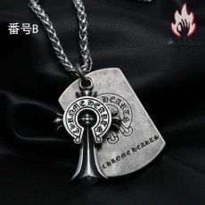 画像3: Antique Jewelry 天使の剣 軍牌 十字架 ネックレス チタン鋼 レトロ オリジナル パンク メンズ ペンダント アクセサリー (3)