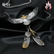 画像3: Antique Jewelry レトロ 飛鷹 羽根 ネックレス チタン鋼 ダイキンイーグル ヒップホッ プペンダント アクセサリー (3)