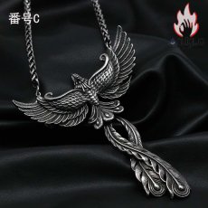 画像4: Antique Jewelry レトロ 飛鷹 羽根 ネックレス チタン鋼 ダイキンイーグル ヒップホッ プペンダント アクセサリー (4)