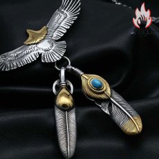 画像6: Antique Jewelry レトロ 飛鷹 羽根 ネックレス チタン鋼 ダイキンイーグル ヒップホッ プペンダント アクセサリー (6)