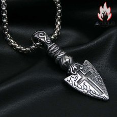 画像4: Antique Jewelry 欧米 聖銃 聖槍 運命の槍 Spear of Destiny ネックレ スチタン鋼 十字架 レトロ パンク メンズ レディース ヒップホップ ペンダント アクセサリー (4)