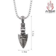 画像9: Antique Jewelry 欧米 聖銃 聖槍 運命の槍 Spear of Destiny ネックレ スチタン鋼 十字架 レトロ パンク メンズ レディース ヒップホップ ペンダント アクセサリー (9)