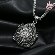 画像2: Antique Jewelry レトロ 回転可 十二支 ネックレス 男女 魔除け チタン鋼  ヒップホップ ペンダント アクセサリー (2)