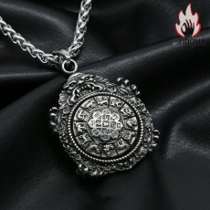 画像3: Antique Jewelry レトロ 回転可 十二支 ネックレス 男女 魔除け チタン鋼  ヒップホップ ペンダント アクセサリー (3)