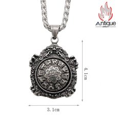 画像8: Antique Jewelry レトロ 回転可 十二支 ネックレス 男女 魔除け チタン鋼  ヒップホップ ペンダント アクセサリー (8)