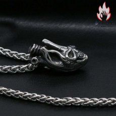 画像4: Antique Jewelry パンク ドクロ 悪魔のハート ネックレス ファッション ヒップホップ チタン鋼 欧米男女 ペンダント セーターチェーン アクセサリー (4)