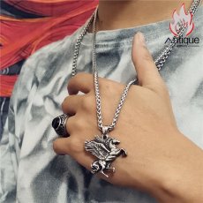 画像8: Antique Jewelry 欧米風 レトロ 天馬 個性的なネックレス 男女 ストリート ヒップホップ ペンダント チタン鋼 アクセサリー (8)