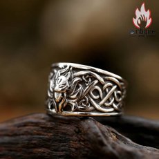 画像3: Antique Jewelry 少数派デザインの九尾狐リング、クールな印象が魅力のメンズ＆レディース指輪、食指にぴったりの指輪 (3)