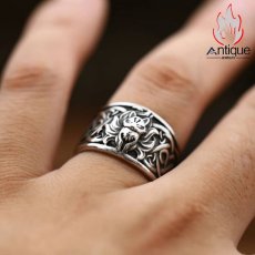 画像6: Antique Jewelry 少数派デザインの九尾狐リング、クールな印象が魅力のメンズ＆レディース指輪、食指にぴったりの指輪 (6)