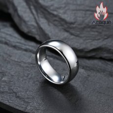 画像5: Antique Jewelry シンプル＆スタイリッシュな細いチタンスチールカップル薄指輪、高級感あるジオメトリックなデザイン、男女兼用で着けやすいアクセサリー (5)