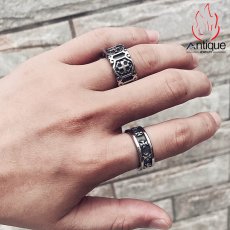 画像9: Antique Jewelry 高級感のあるレトロな十字架リング 男性用の個性的な指輪アクセサリーで、チタンスチール製で長持ち (9)