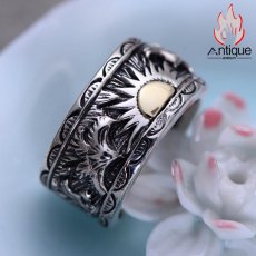 画像5: Antique Jewelry S925シルバー ビンテージ メンズファッションシンプル指輪 インディアンフライングイーグル模様 刻印可能なヨーロッパ&アメリカンスタイルのリング (5)