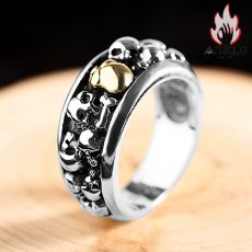 画像2: Antique Jewelry S925シルバーアクセサリー メンズファッションスカルリング パンクロック&ヨーロッパ風スタイル指輪 (2)